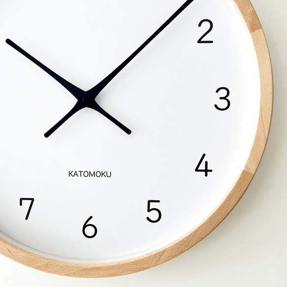 KATOMOKU muku clock 13 LL ナチュラル km-139NA 掛け時計 木製 静か オシャレ KATOMOKU muku clock LL 非電波