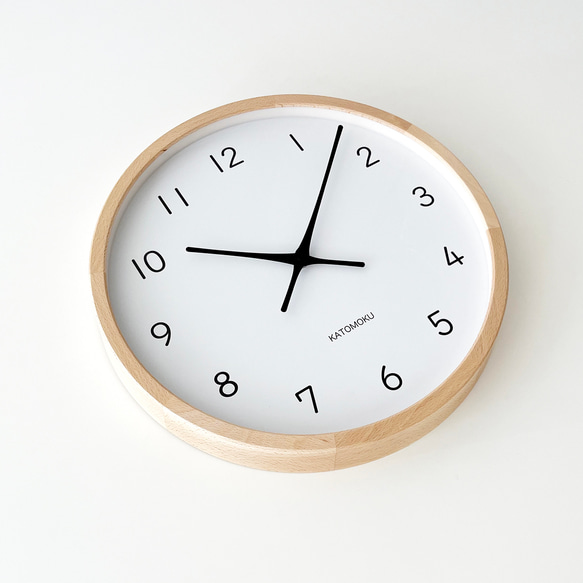 KATOMOKU muku clock 13 LL ナチュラル km-139NA 掛け時計 木製 静か オシャレ KATOMOKU muku clock LL 非電波