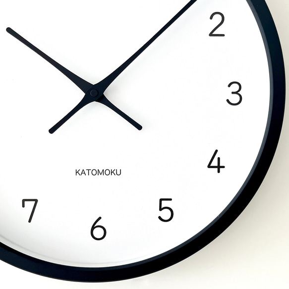 KATOMOKU muku clock 13 LL ブラック km-139BKRC 電波時計 連続秒針 大きい 7枚目の画像
