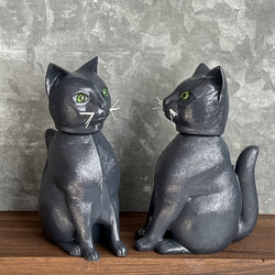 ドイツ製首振り人形 Bobbing Animals ｜お座りネコ grey （灰猫） 3枚目の画像