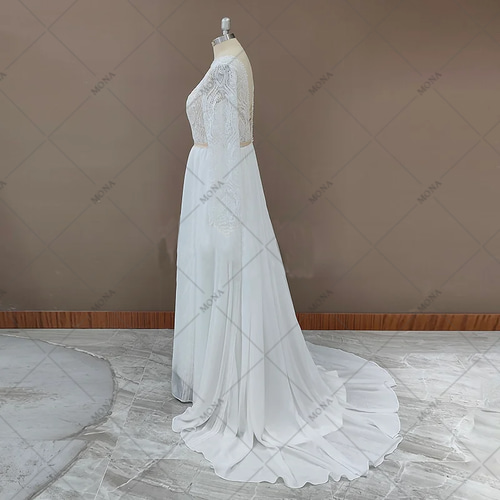 ボヘミア 背中空き クラシカル ウェディングドレス パーティードレス  