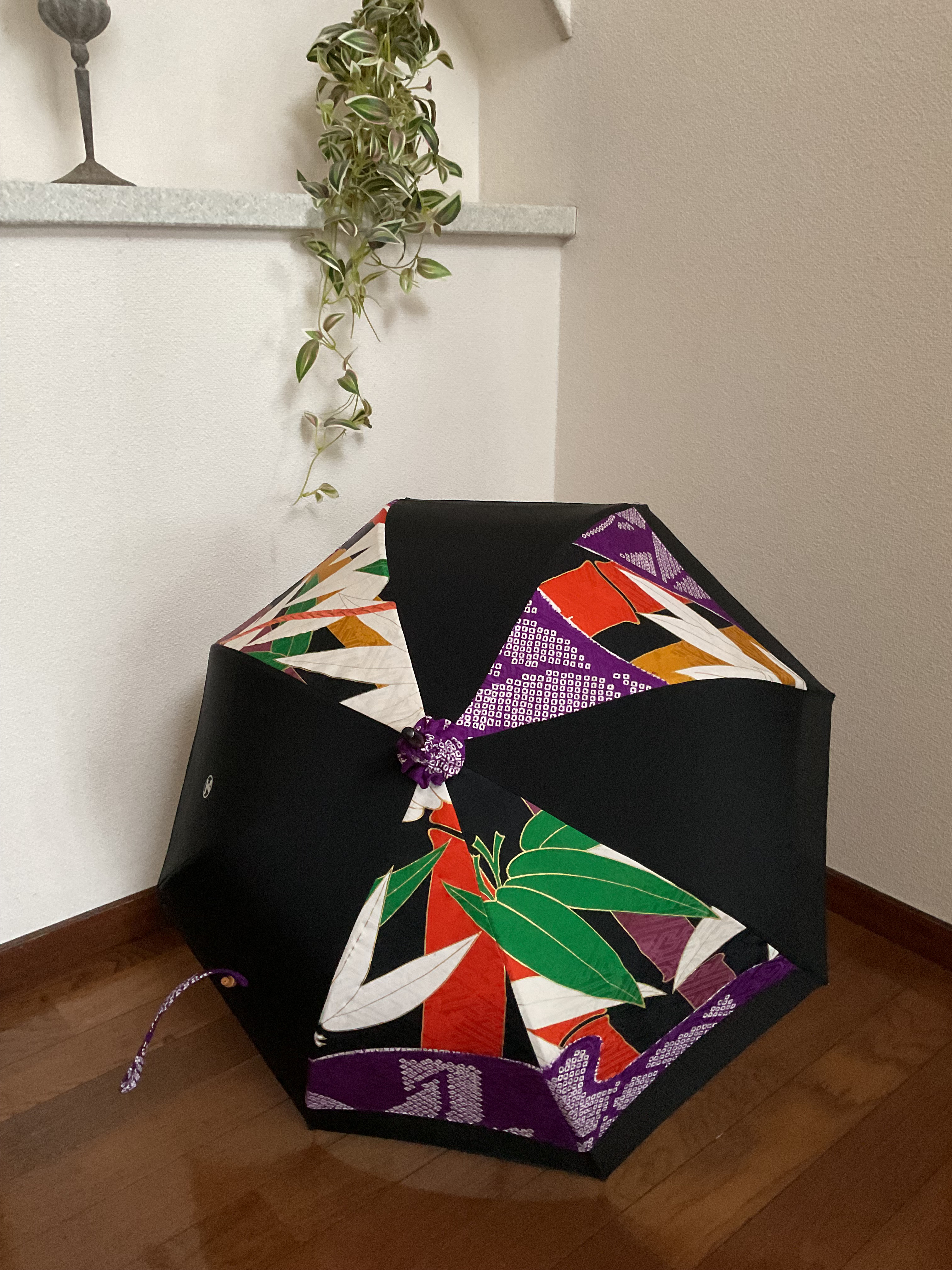 額縁仕立て振り袖リメイク日傘