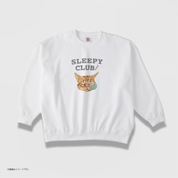 「SLEEPY CLUB_CAT」/リラックス スウェットシャツ/送料無料 3枚目の画像