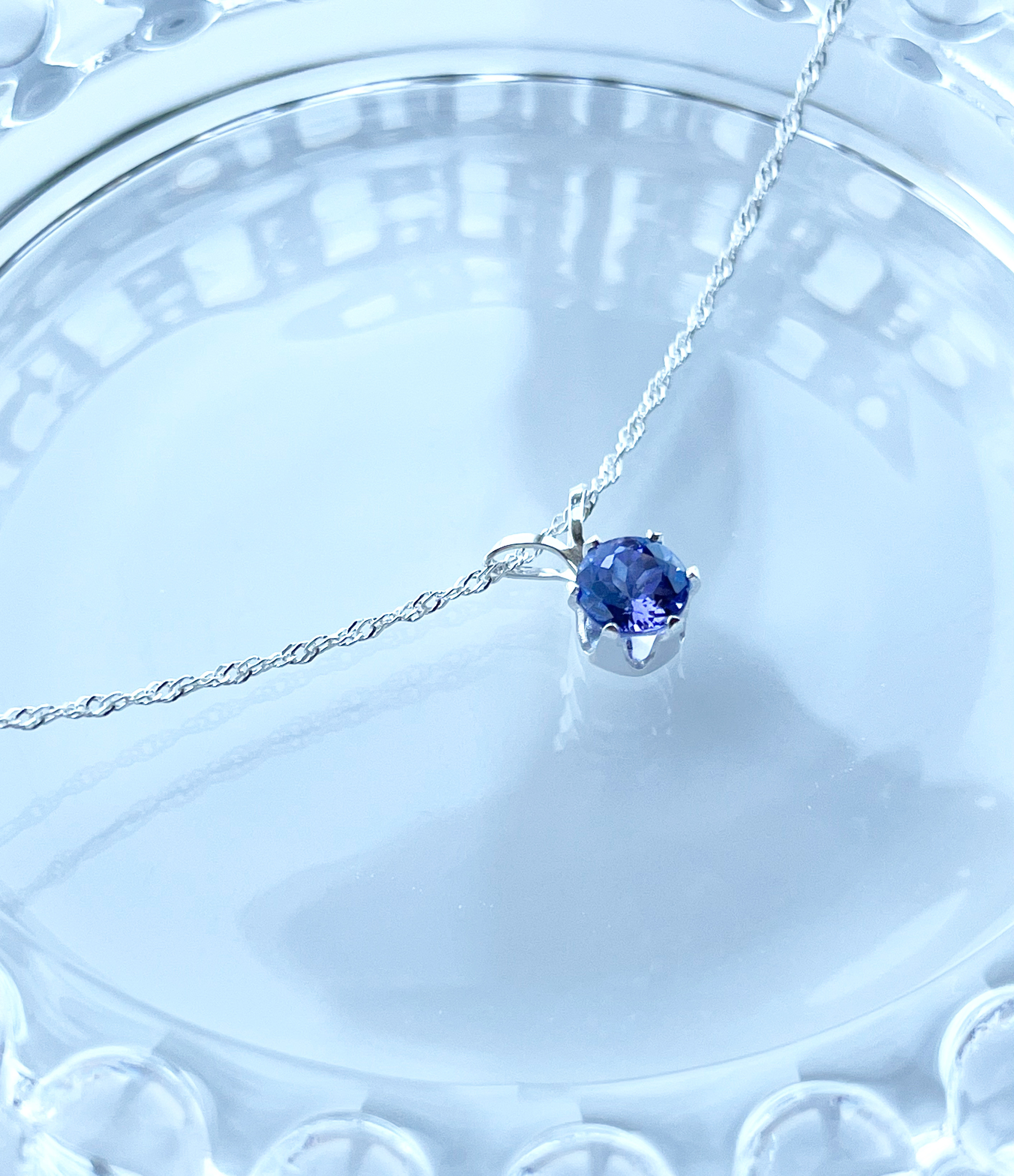 silver925 タンザナイト˚✧₊⁎ ネックレス〜ディープカラー【天然石Mサイズ】