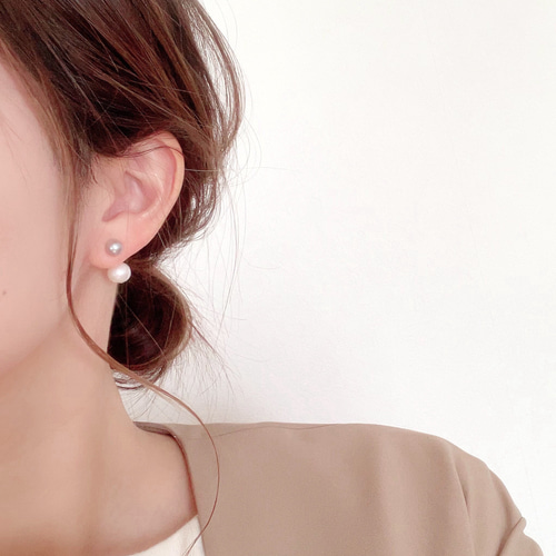 淡水パールのピアス/真珠 結婚式 金属アレルギー対応 ウェディング