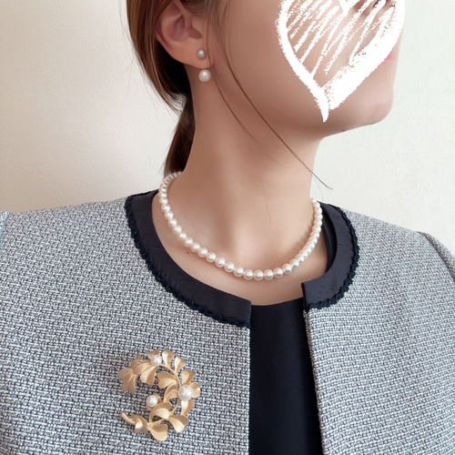淡水パールのピアス/真珠 結婚式 金属アレルギー対応 ウェディング
