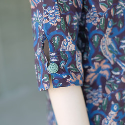 [新顏色] 成人休閒風格 ♪ 光滑涼爽的庫爾塔連身裙 (22s-12) 海軍藍 第13張的照片