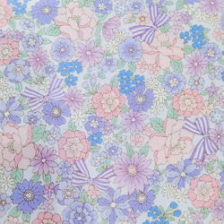 小花柄透明ランドセルカバー▷◁パープルリボン小花柄♡濃いピンクチュール　フリフリリボン 6枚目の画像