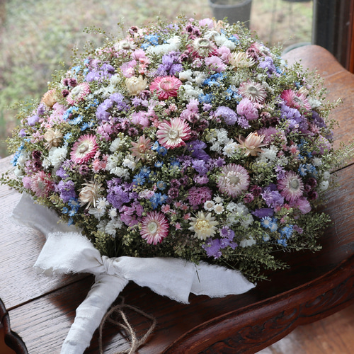 56ネイティブフラワースワッグ47cm花束ドライフラワー