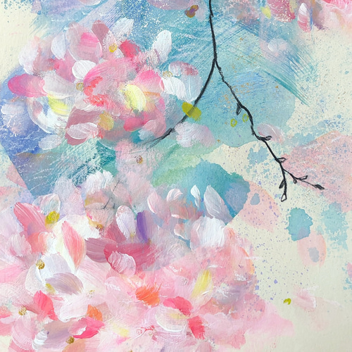 雪に踊る』 アクリル画 A3サイズ☆原画1点物☆ - 絵画