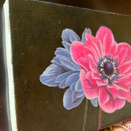 花アネモネ３号油彩画 花アネモネ3号油彩画