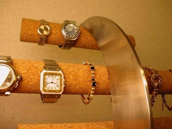腕時計スタンド　ウォッチスタンド　丸パイプ16本掛け腕時計スタンド　ジャイアントスーパーロング　ak-design 8枚目の画像