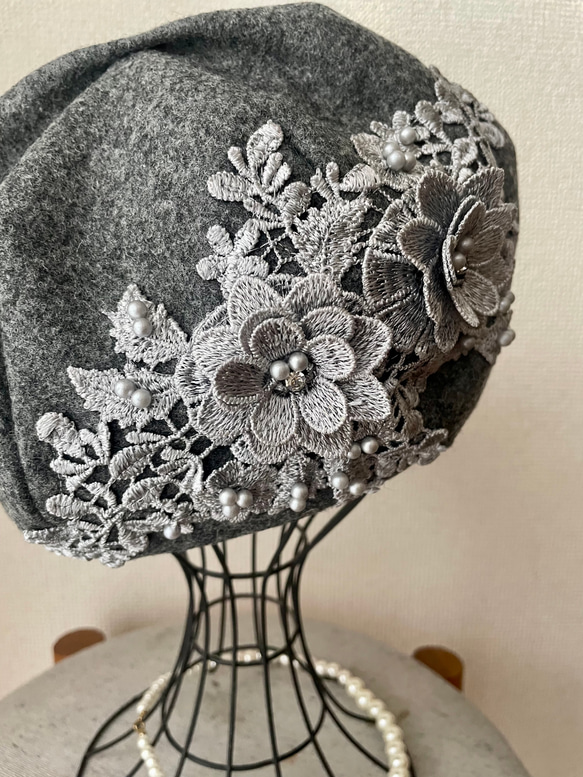 モチーフレースのベレー帽 ベレー帽・ハンチング yanyan 通販 17447345