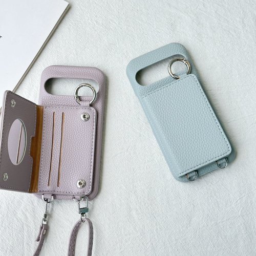 ミラー付 Google Pixel 10 9 8 7 6 ケース リング ショルダー カード