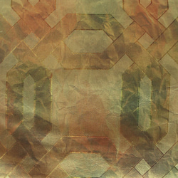 すぐに結べる「さくら造り帯」玉虫色の八角形繋ぎの二重太鼓 7枚目の画像