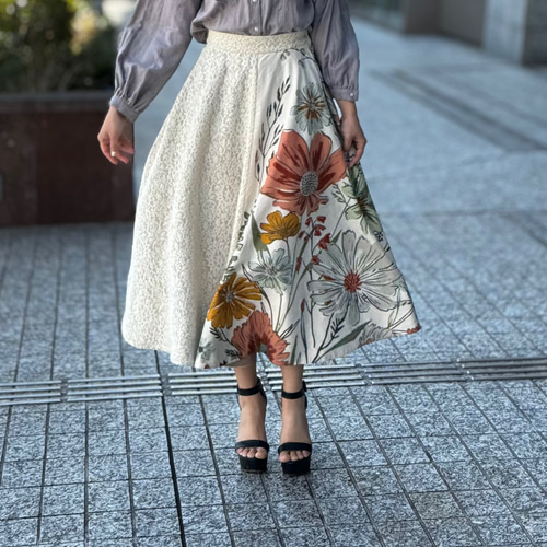 摘みたてフレッシュミモザ❤不規則変形スクエア4連のロングバレッタ❤ IRMA/イルマ】 オーガンジー/ フリル/ テールカット/ ベア