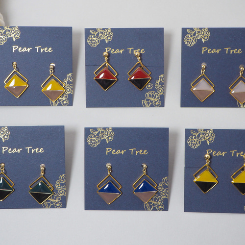 cui-cui バイカラーピアス I K18PG バイカラー チェーンフープ ピアス