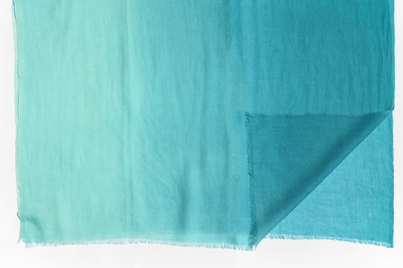 カシミア カシミア/カシミア スカーフ/ピュア ウール スカーフ ショール/リング ベルベット ショール - ブルー グラデーシ 17枚目の画像