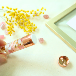 【母親節早鳥】櫻花色粉紅色天然石材植物標本室香氣郵票櫻花禮物生日粉紅蛋白石 第4張的照片