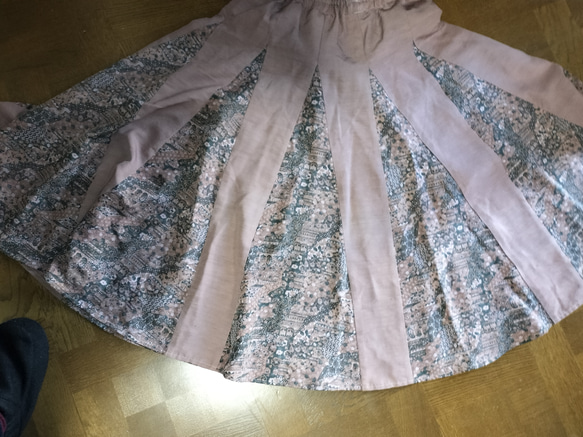正絹・フレアースカート・ピンク系 5枚目の画像