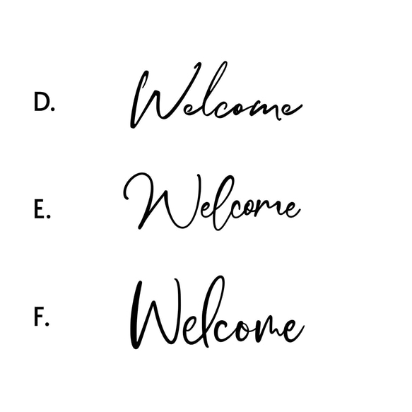 【選べる9種】　Welcome ステッカー　レター風　玄関　タイル　転写　インテリア　ウェルカム　シール　ステッカー 2枚目の画像