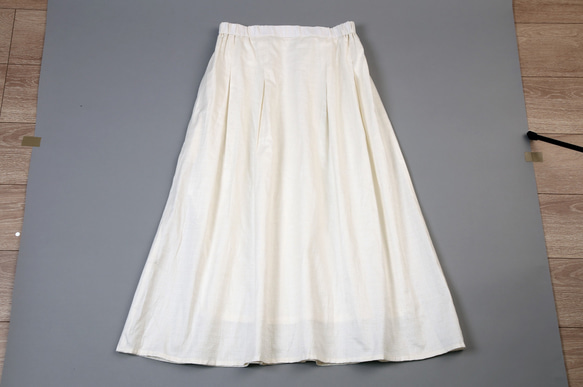 #439タックギャザースカート(オフホワイト) 3枚目の画像