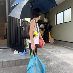 令和の虎ので話題に！手ぶらで傘をさす・ハンディファンも！傘ホルダーカサッシュ+黒　傘　日傘　折り畳み傘に！ 12枚目の画像