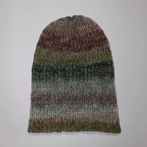 apollonstore gradation Knit brown ビーニー
