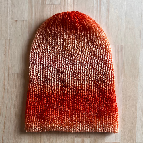 apollonstore gradation Knit brown ビーニー
