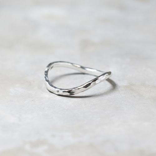 槌目 シルバーウェーブプレーンリング 1.8mm幅 ハンマー｜SILVER RING 