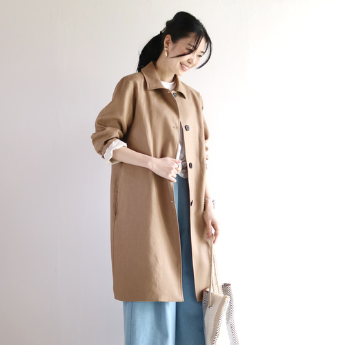 hLam(ラム) ステンカラーコート インナー脱着可能 キャメルベージュ L hLam(ラム) ステンカラーコート インナー脱着可能 キャメルベージュ L