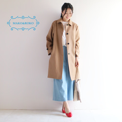 ワッシャーコットン春ん♪新作桜色スプリングコート桜ピンク