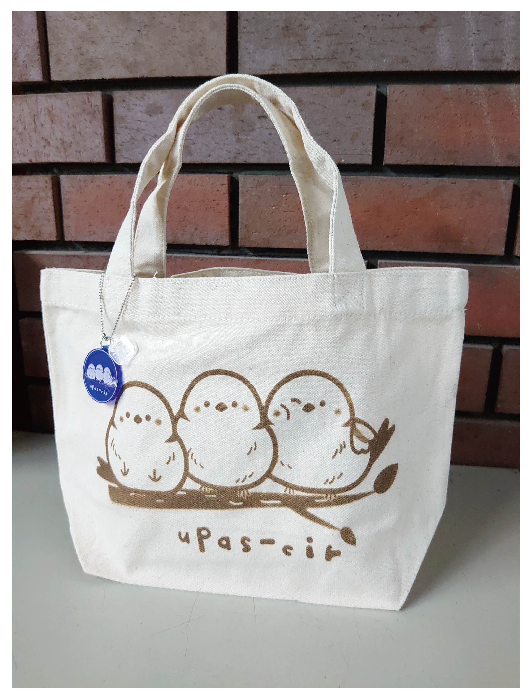 ○トートバッグ○親子もふもふシマエナガ ハンドメイド パッチ