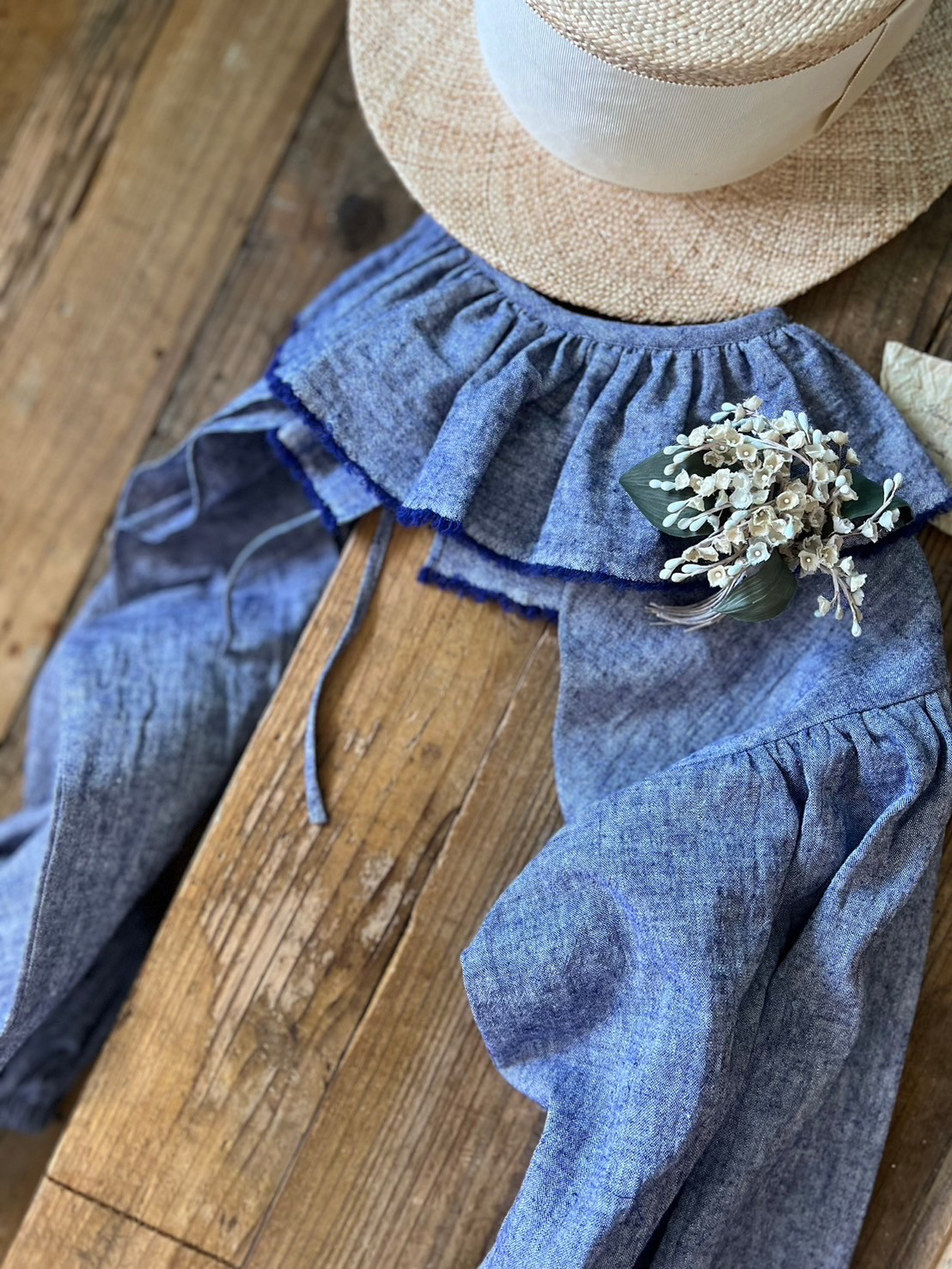 【受注制作】アームカバーボレロ（デルフト・ブルー）