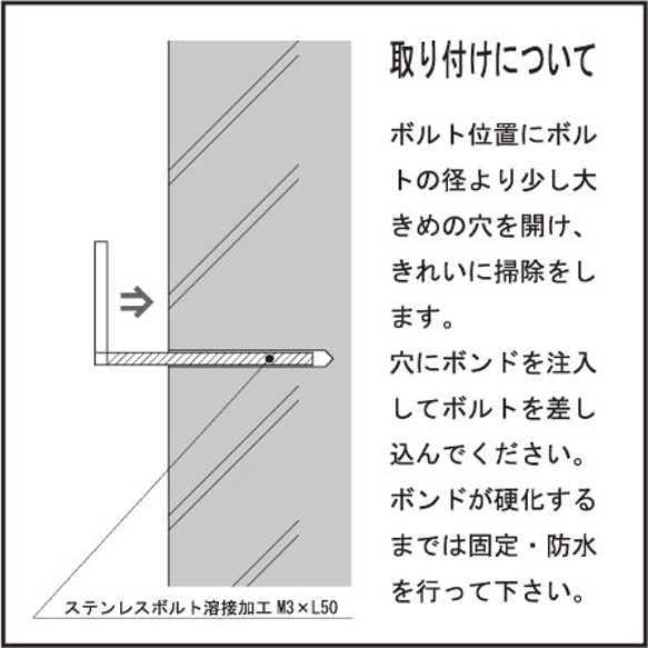 <黒塗装仕上げ> ステンレス表札（バー付き） 5枚目の画像