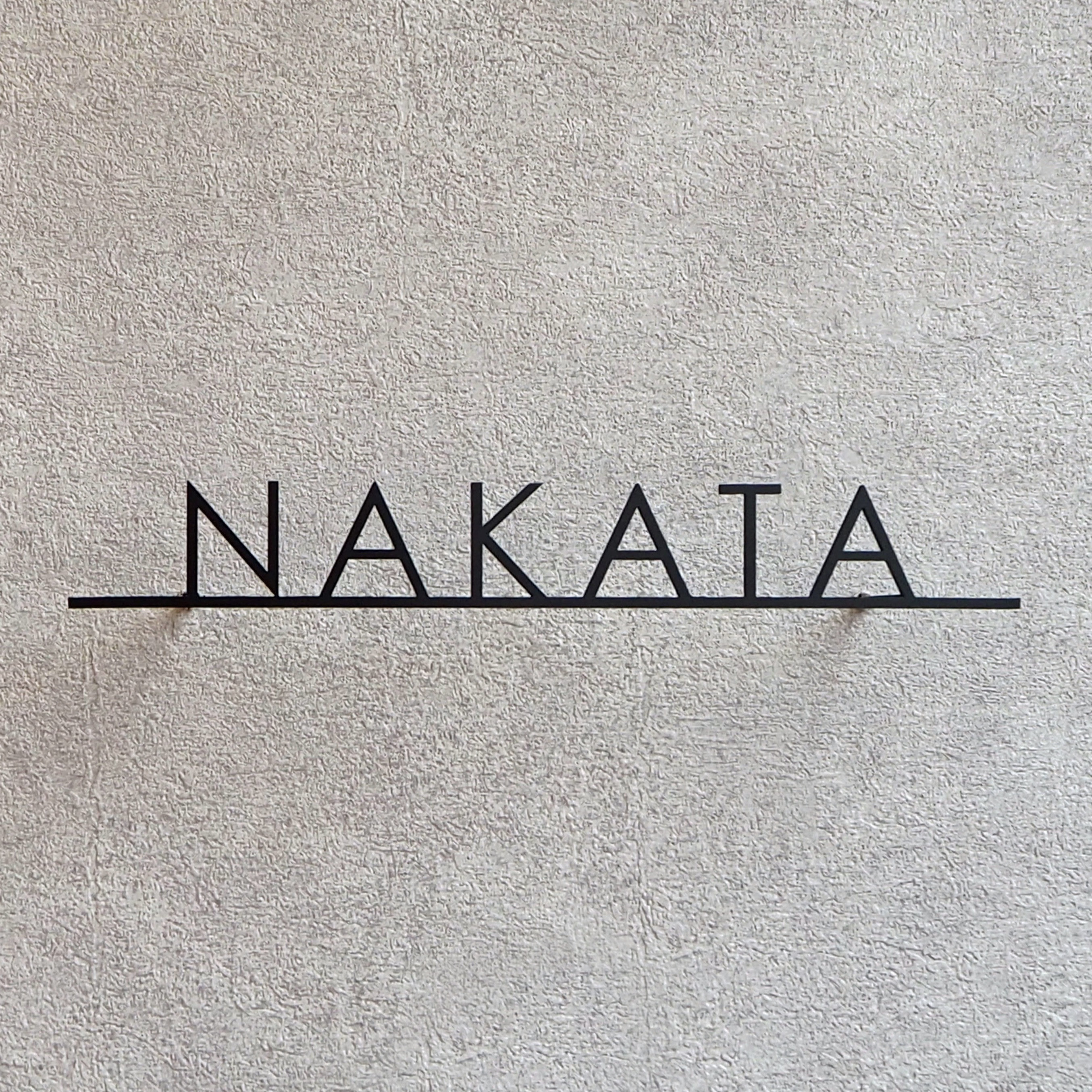 <黒塗装仕上げ> ステンレス表札（バー付き）