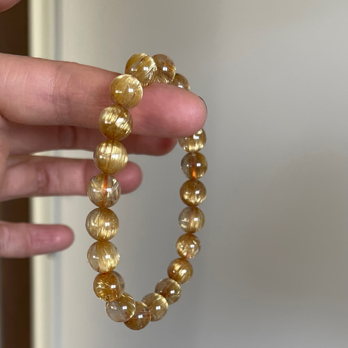 天然無処理 タイチンルチルクォーツ ブレスレット No1997 ブレスレット