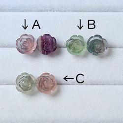 フローライト ピアス（スタッド・一粒） の人気通販｜Creema(クリーマ