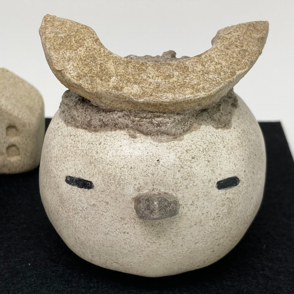 仲良しシマエナガのかわいい5月飾り　端午の節句　こどもの日の置物　陶器のオブジェセット　素焼きのおうちのおまけ付き 10枚目の画像