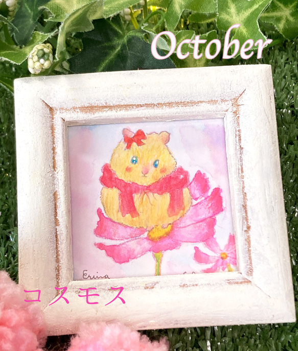 １２ヶ月の誕生花　ミニ原画　１０月 1枚目の画像