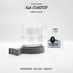 11³ Fish COASTER I 魚型収納皿 I 収納プレート I コースター I セメント I ハンドメイド I 魚型小皿 4枚目の画像