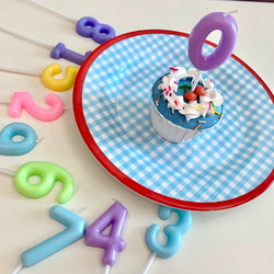 《number candle》誕生日　ケーキキャンドル バースデー ナンバーキャンドル カラフル　おうちフォト ケーキ 3枚目の画像