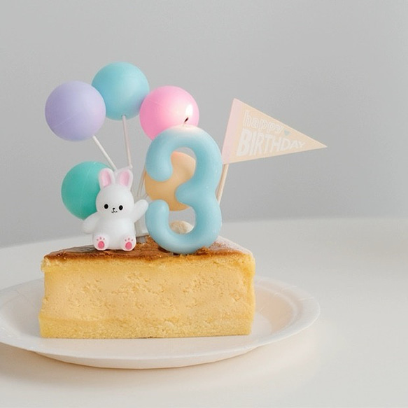 《number candle》誕生日　ケーキキャンドル バースデー ナンバーキャンドル カラフル　おうちフォト ケーキ 4枚目の画像