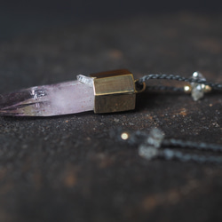 lepidocrocite in amethyst brass necklace (saikau) 10枚目の画像