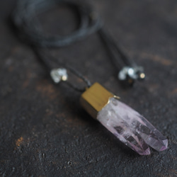 lepidocrocite in amethyst brass necklace (saikau) 8枚目の画像