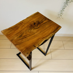 桜の木　一枚板　ソファテーブル　コーヒーテーブル　サイドテーブル 5枚目の画像