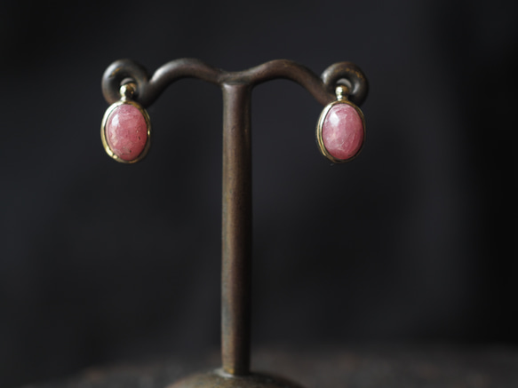 rhodochrosite brass pierce (shunbun) 8枚目の画像