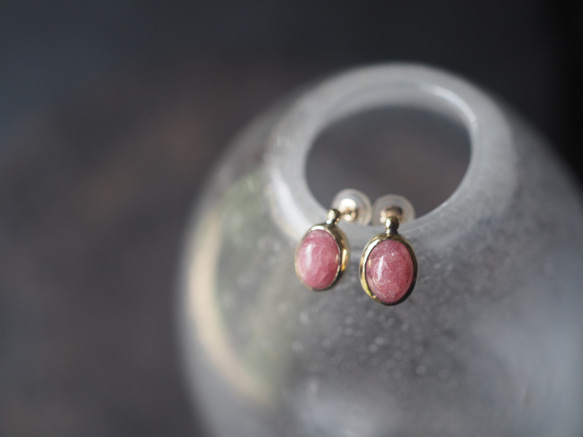 rhodochrosite brass pierce (shunbun) 7枚目の画像