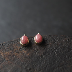 rhodochrosite brass pierce (shunbun) 6枚目の画像