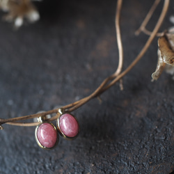 rhodochrosite brass pierce (shunbun) 2枚目の画像